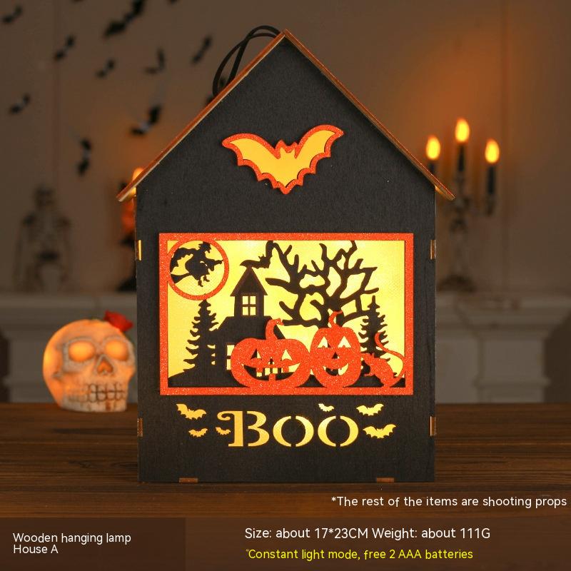 Halloween Pumpkin Lamp Children's Portable Lantern Luminous Ornaments Kindergarten Scene Decorative Ornaments Desktop