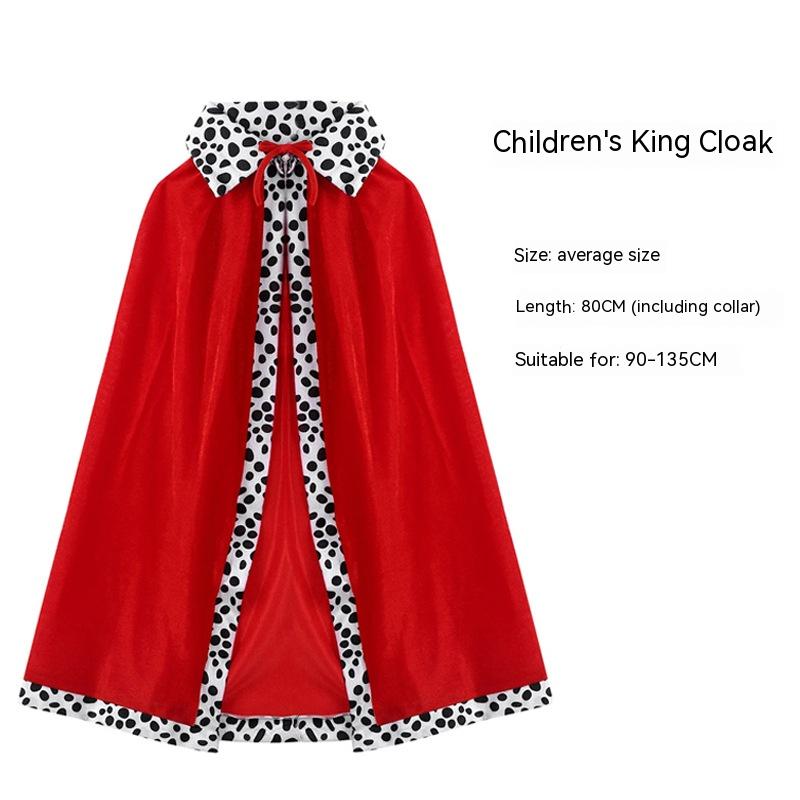 Halloween Cloak Children's King Prince Pro Game Party Performance Red Cape And Shawl