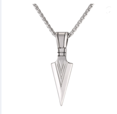 European America jewelry men stainless steel spear necklace with chain - More bang for your bucks