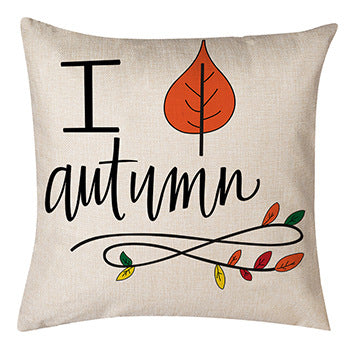 Thanksgiving Pumpkin Pillow Linen Sofa Pillow Cushion