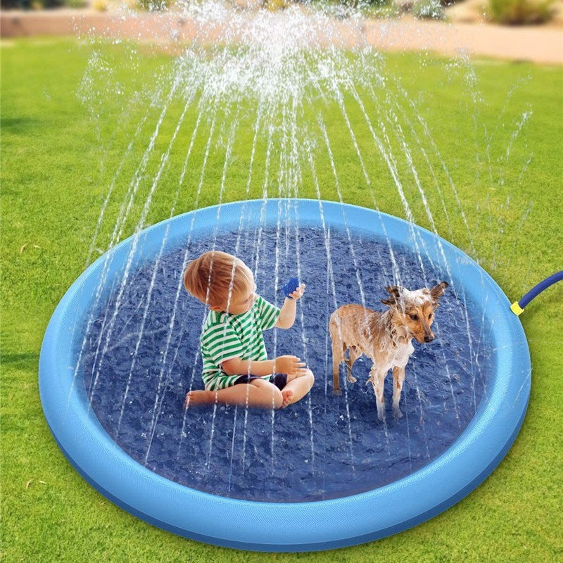 Non-Slip Splash Pad For Kids And Pet Dog Pool Summer Outdoor Water Toys Fun Backyard Fountain Play Mat - More bang for your bucks