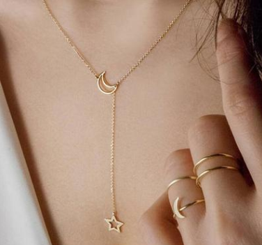 Simple Moon Star Necklace Clavicle Chain Short Necklace - More bang for your bucks