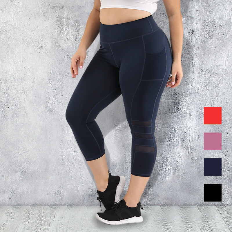 Fat Women Yoga Leggings Plus size pants cropped