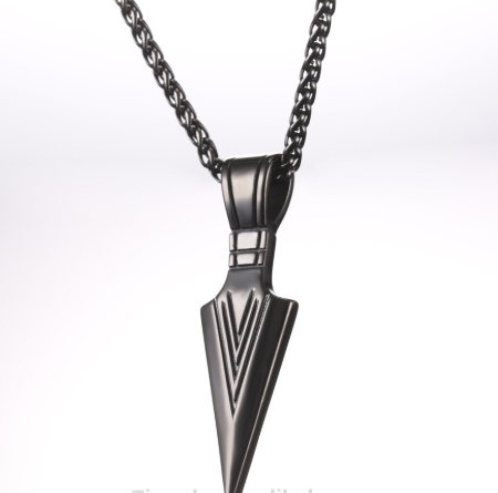 European America jewelry men stainless steel spear necklace with chain - More bang for your bucks