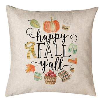 Thanksgiving Pumpkin Pillow Linen Sofa Pillow Cushion