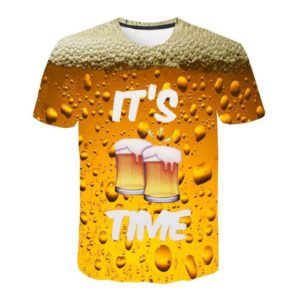 Beer Cola Bubble Print T-Shirt