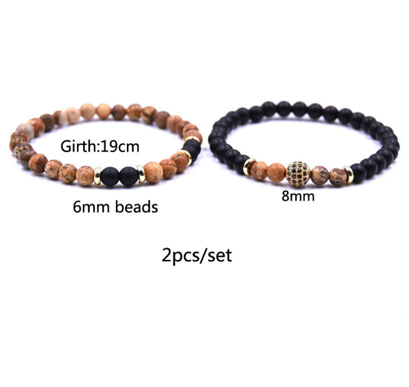 Natural Stone Bracelet Set Micro Zircon Bracelet - More bang for your bucks