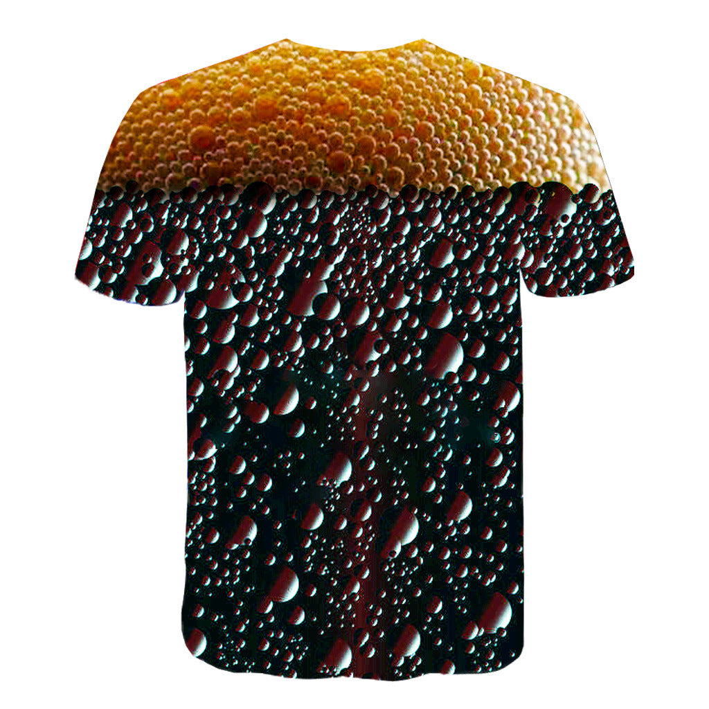 Beer Cola Bubble Print T-Shirt