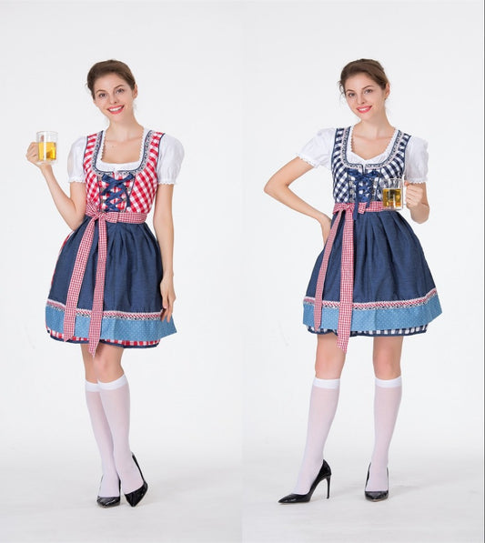 Oktoberfest Costume Polyester Cotton Red Bar Maid Costume