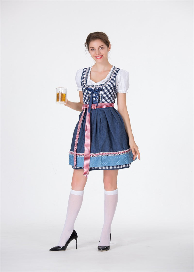 Oktoberfest Costume Polyester Cotton Red Bar Maid Costume