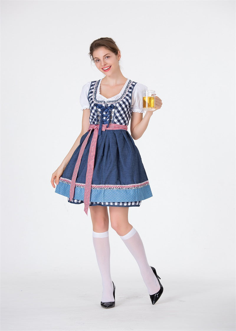 Oktoberfest Costume Polyester Cotton Red Bar Maid Costume