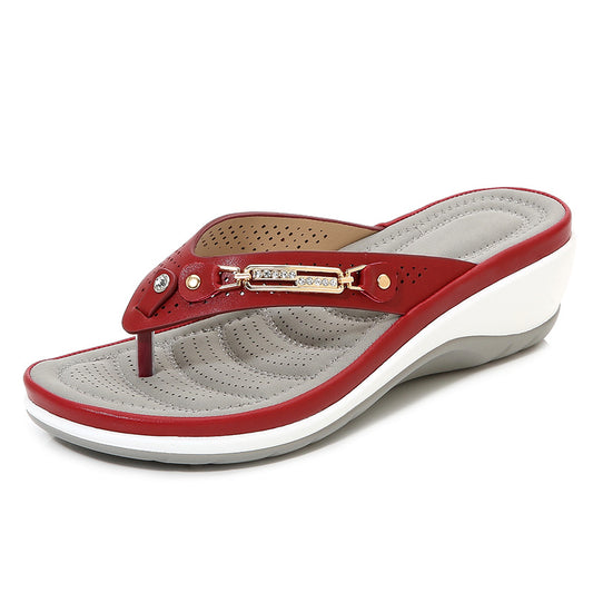 Sandals Women'S Metal Buckle Beach Net Red Sandals - More bang for your bucks