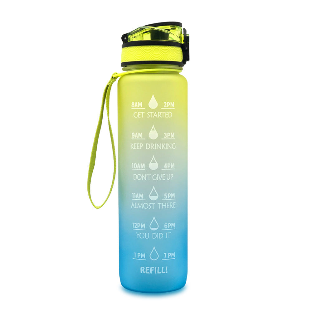 1L Tritan Water Bottle With Time Marker Bounce Cover Motivational Water Bottle Cycling Leakproof Cup For Sports Fitness Bottles - More bang for your bucks