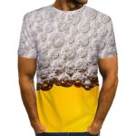 Beer Cola Bubble Print T-Shirt