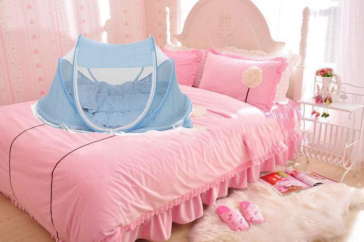 Foldable  Baby Bed Net With Pillow Net 2pieces Set - More bang for your bucks