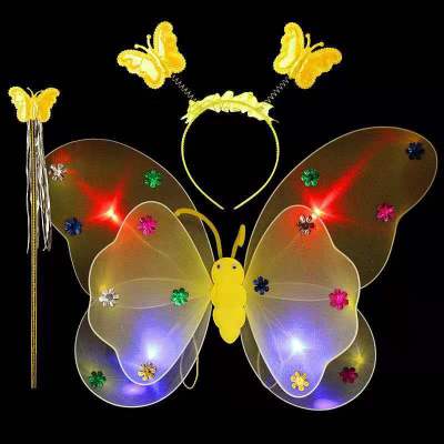 Glowing butterfly wings with lights children's costumes