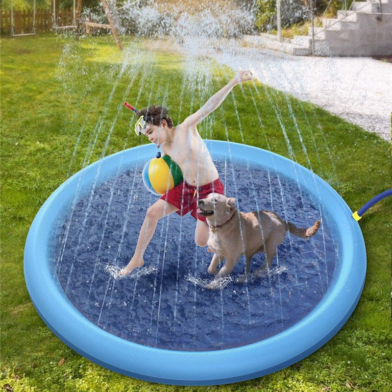 Non-Slip Splash Pad For Kids And Pet Dog Pool Summer Outdoor Water Toys Fun Backyard Fountain Play Mat - More bang for your bucks