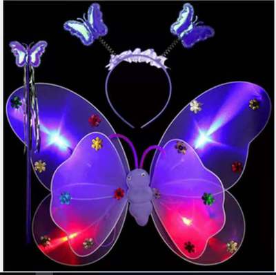 Glowing butterfly wings with lights children's costumes