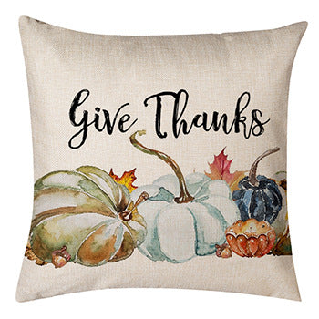 Thanksgiving Pumpkin Pillow Linen Sofa Pillow Cushion