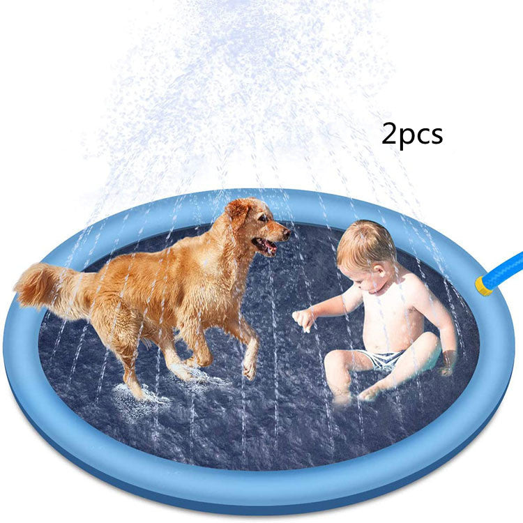 Non-Slip Splash Pad For Kids And Pet Dog Pool Summer Outdoor Water Toys Fun Backyard Fountain Play Mat - More bang for your bucks