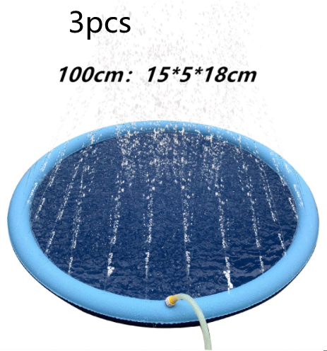 Non-Slip Splash Pad For Kids And Pet Dog Pool Summer Outdoor Water Toys Fun Backyard Fountain Play Mat - More bang for your bucks