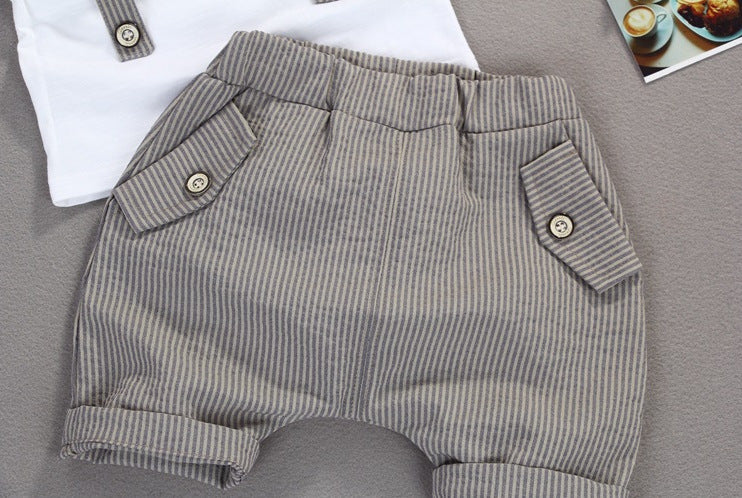 Summer Kids Boys Grey Gentleman Outfits - More bang for your bucks