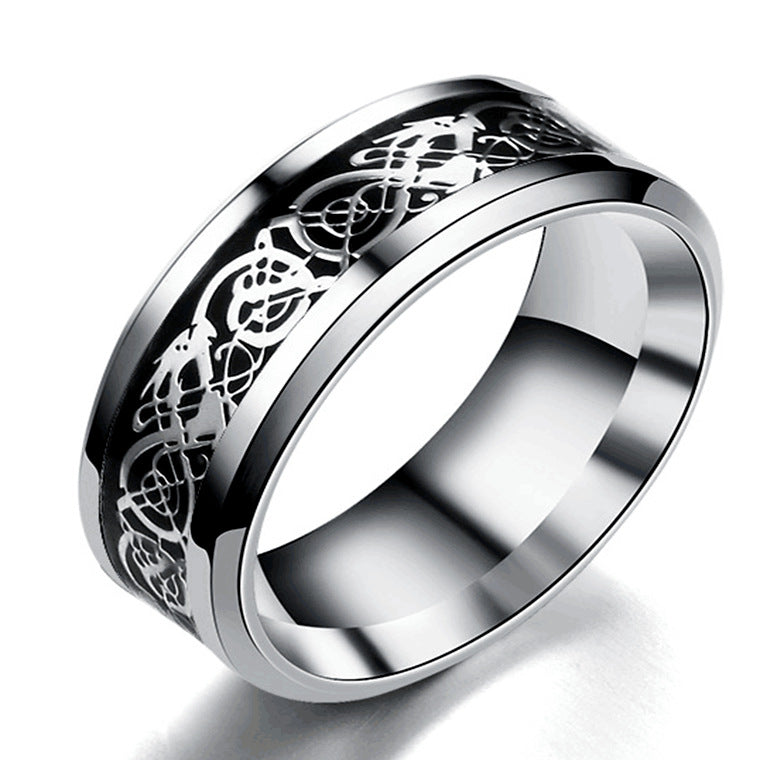 Stainless steel dragon pattern ring - More bang for your bucks