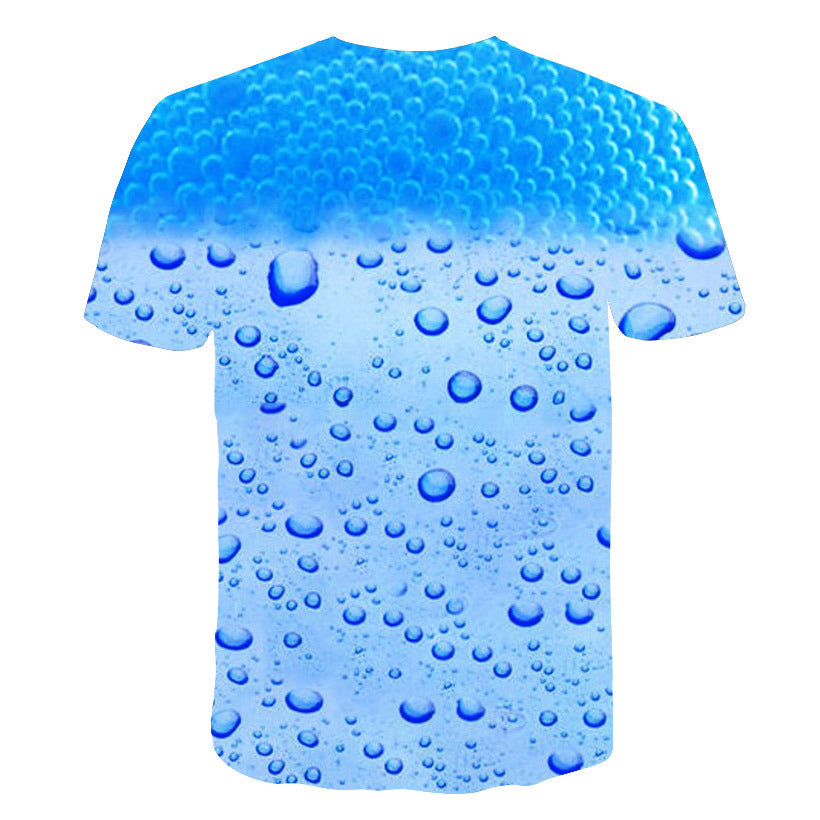 Beer Cola Bubble Print T-Shirt