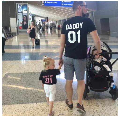 Pink word parent-child family outfit - More bang for your bucks