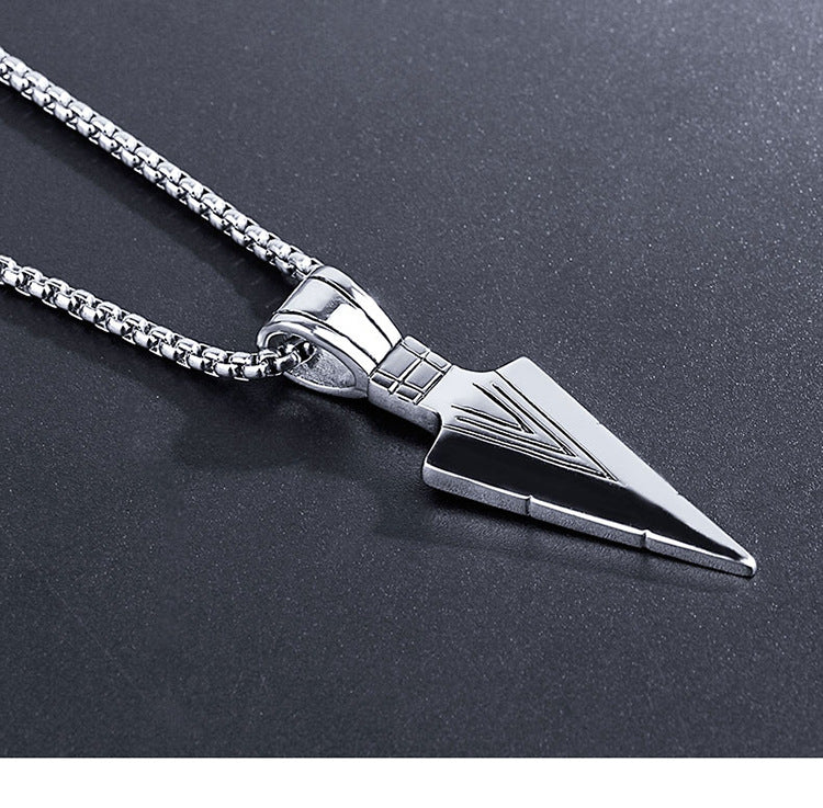 European America jewelry men stainless steel spear necklace with chain - More bang for your bucks