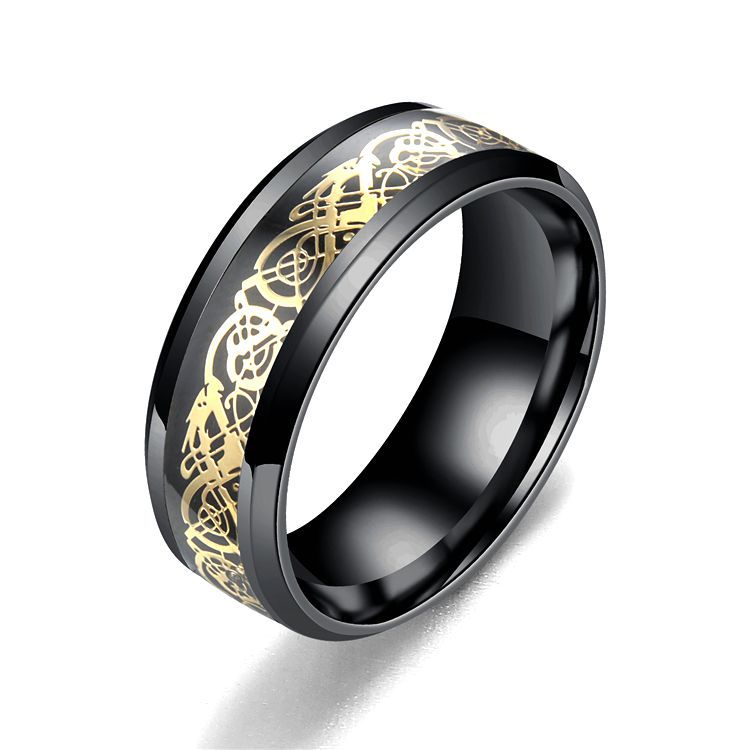 Stainless steel dragon pattern ring - More bang for your bucks