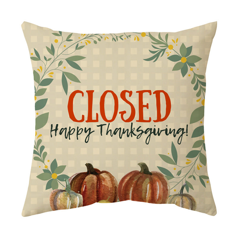 Thanksgiving  English Alphabet Sofa Cushion Pillowcase