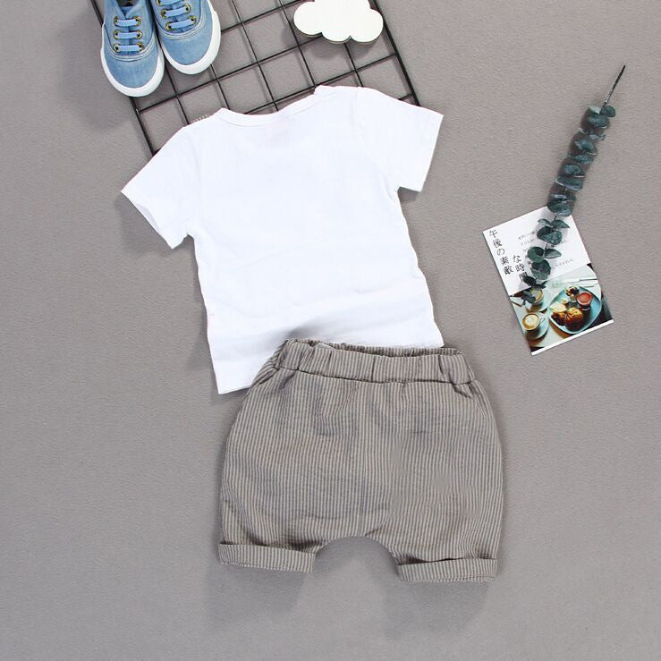 Summer Kids Boys Grey Gentleman Outfits - More bang for your bucks