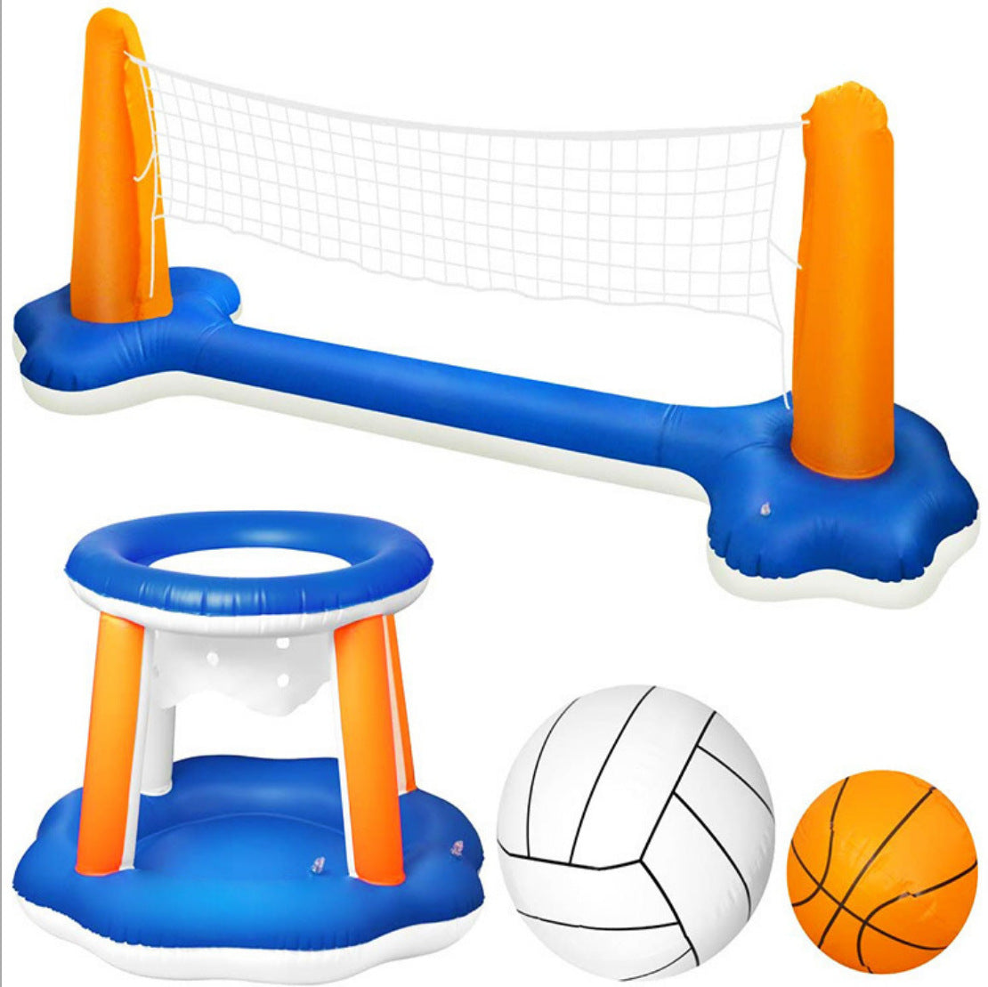 Water Volleyball Rack, Inflatable Basketball, Swimming Pool, Beach Water Games, Water Raft Ball - More bang for your bucks