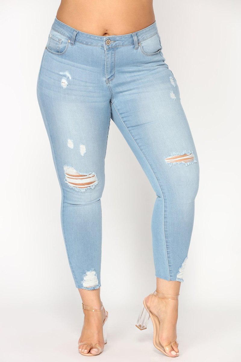 Large size women's hole jeans women's clothing - More bang for your bucks