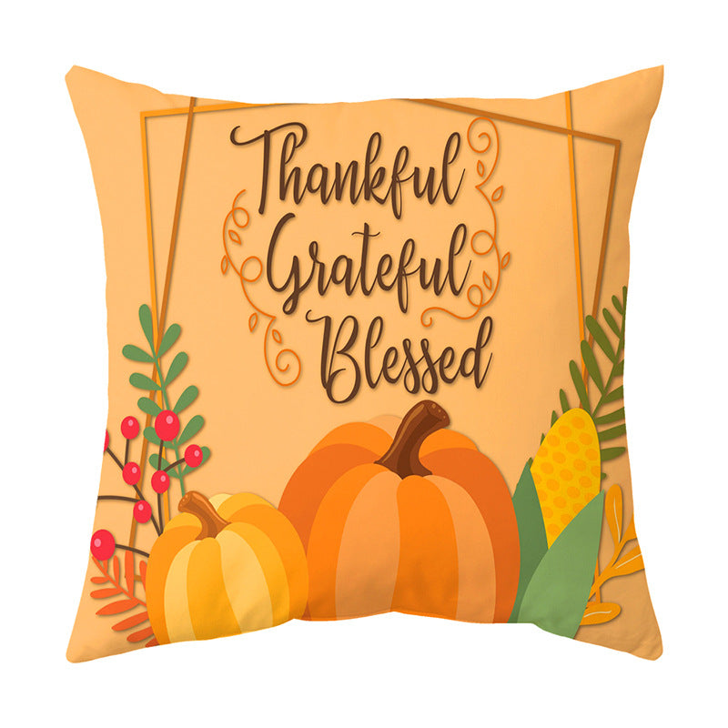 Thanksgiving  English Alphabet Sofa Cushion Pillowcase