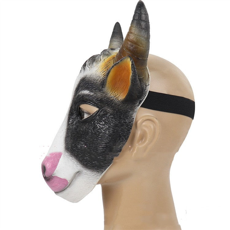 Easter Masquerade Latex Cow Half Face Mask