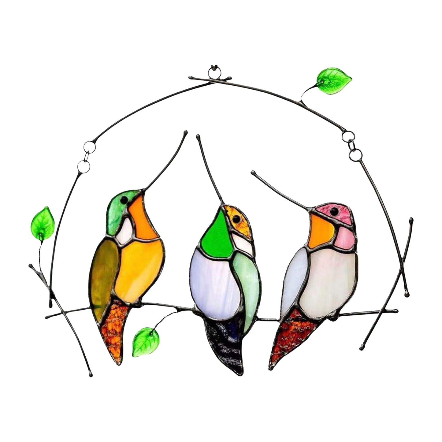 Four Birds Pendant Color Art Alloy Group Window Decoration