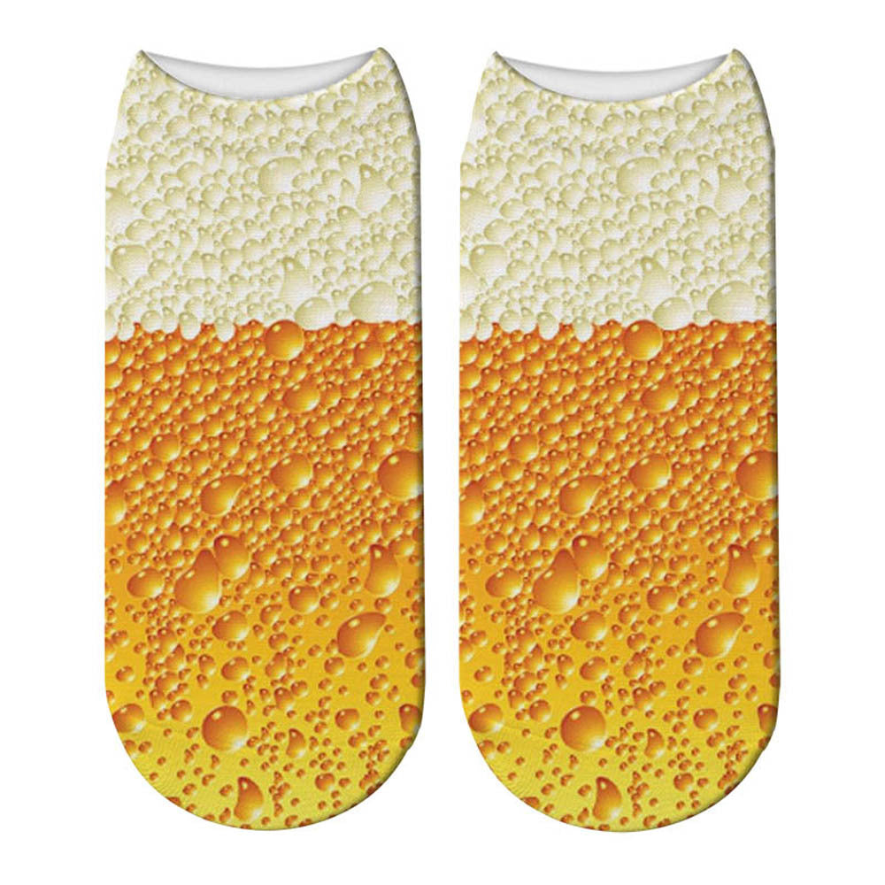 Beer Beer Print Socks, Women's Boat Socks, Adult Socks