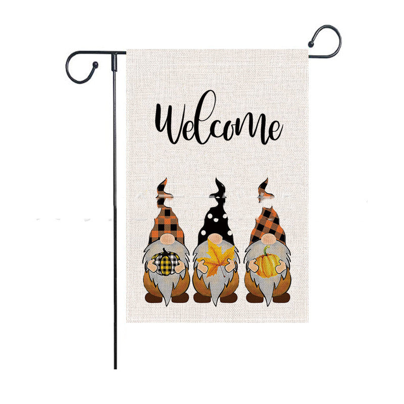 Linen Garden Flag Decorative Banner For Thanksgiving Day