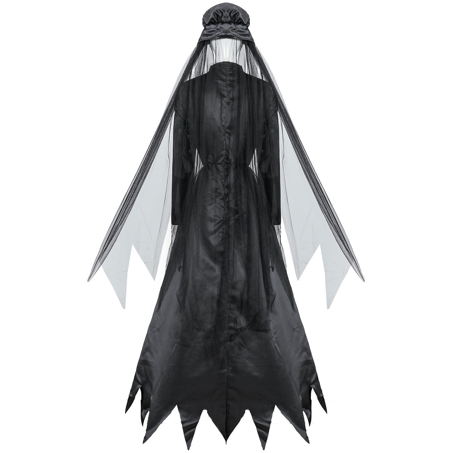 Scary Women's Cosplay Costumes Halloween Party Carnival Wedding Bride Dress Evil Ghost Vampire Anime Game Outfit Headwear