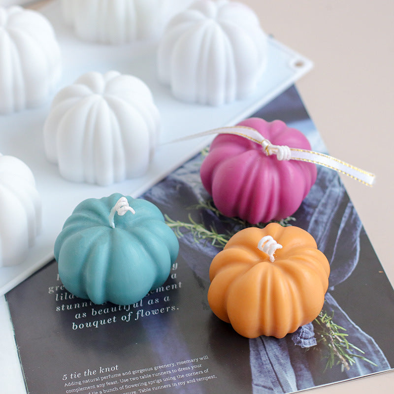 Silicone Candle Mould For Six-consecutive Pumpkins