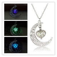 Glowing Pendant Necklaces Silver Plated Chain Necklaces - More bang for your bucks