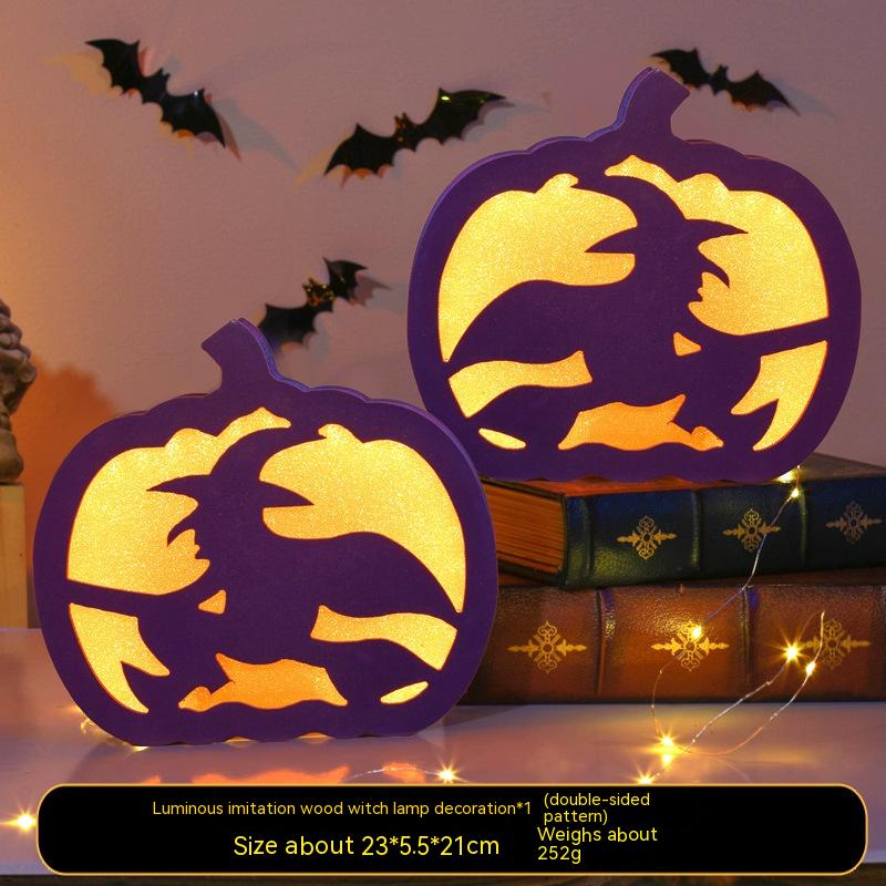 Halloween Pumpkin Lamp Children's Portable Lantern Luminous Ornaments Kindergarten Scene Decorative Ornaments Desktop