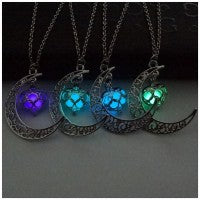 Glowing Pendant Necklaces Silver Plated Chain Necklaces - More bang for your bucks