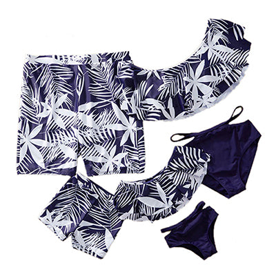 Family Matching Swimwear Mother Daughter Swimsuit Mommy And Me Bikini Clothes Family Look Father Mom Daughter Son Bathing Suit - More bang for your bucks