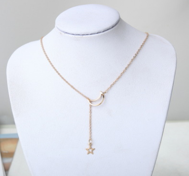 Simple Moon Star Necklace Clavicle Chain Short Necklace - More bang for your bucks