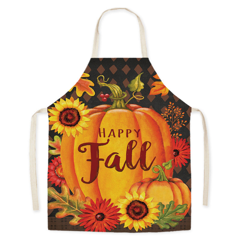 Thanksgiving Apron Turkey Pumpkin Creative Kitchen