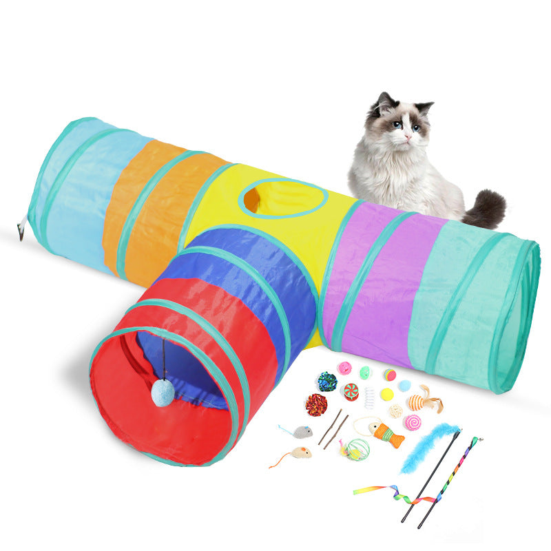 New Cat Tunnel Foldable Pet Climbing Path Cat Toys - More bang for your bucks