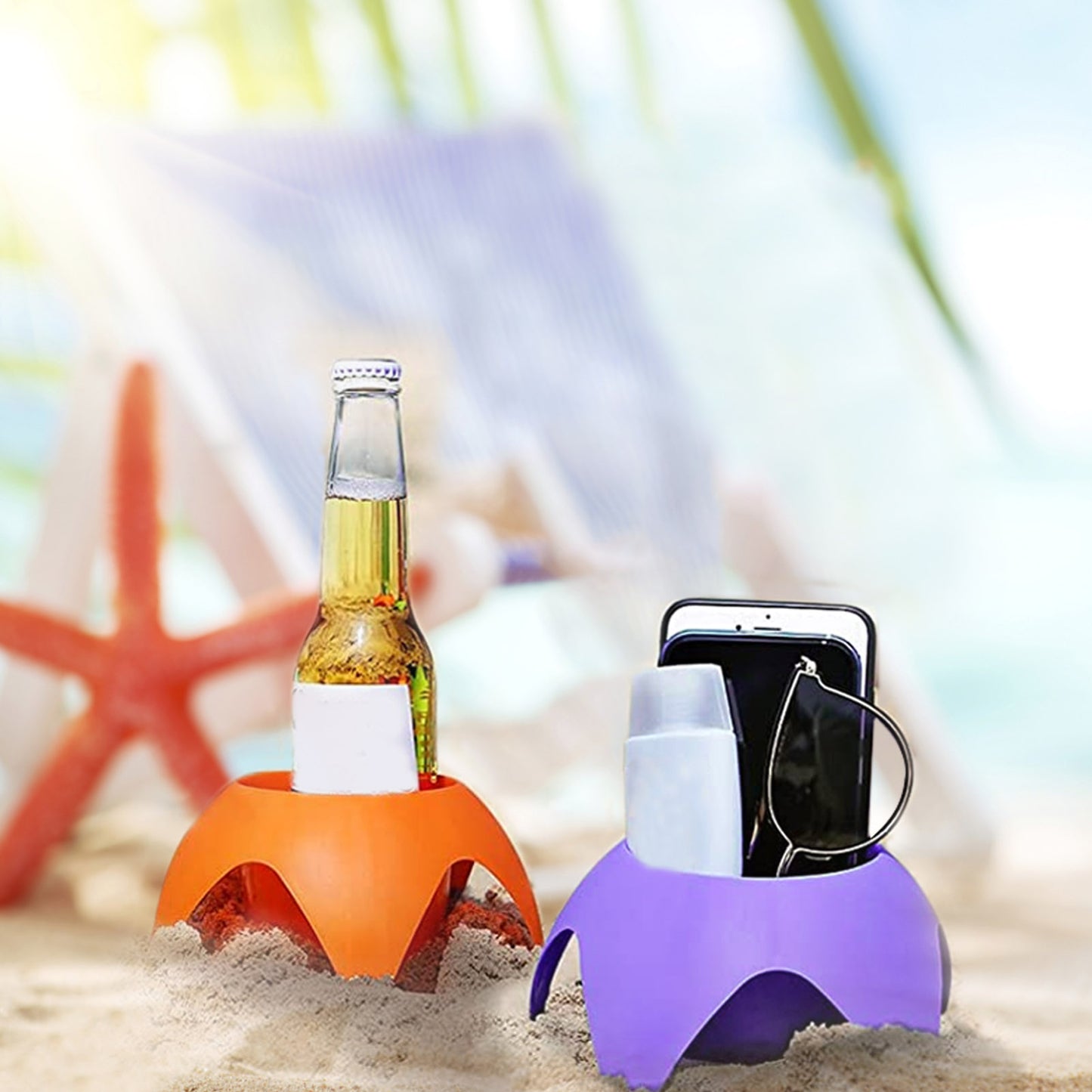 Portable Plastic Beach Cup Holder Beach Leisure - More bang for your bucks